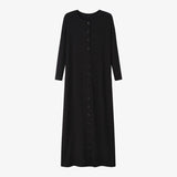 AS SS26 summer loose style button dress comfortable ribbing fabric dress o-neck lady clothes