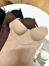 Women Seamless Lace Shapewear Bodysuit with Bra Postpartum Tummy Control Push Up Body Shaper
