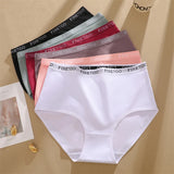 4Pcs S-XXL Cotton High Waist Underpants Women's Seamless High Elastic Belt Panties Comfortable Sports Briefs Breathable Lingerie