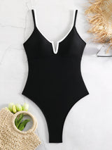 2026 Sexy Strappy Swimsuit One Piece Black Swimwear Female Solid Bathers Bathing Swimming Swim Suit Beachwear