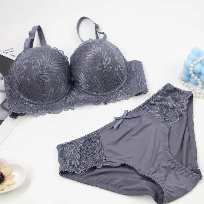 DaiNaFang Push Up Bras Set For Women Breathable Lift 34/75 36/80 38/85 40/90 42/95 BC Cup Underwear Bow Lingerie