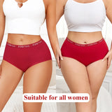 4Pcs S-XXL Cotton High Waist Underpants Women's Seamless High Elastic Belt Panties Comfortable Sports Briefs Breathable Lingerie
