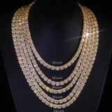 HHIOK Clustered Diamond Tennis Chain Miami Tennis Link Bracelet for Women 7MM Iced Out CZ Cuban Necklace Hip Hop Jewelry Gifts