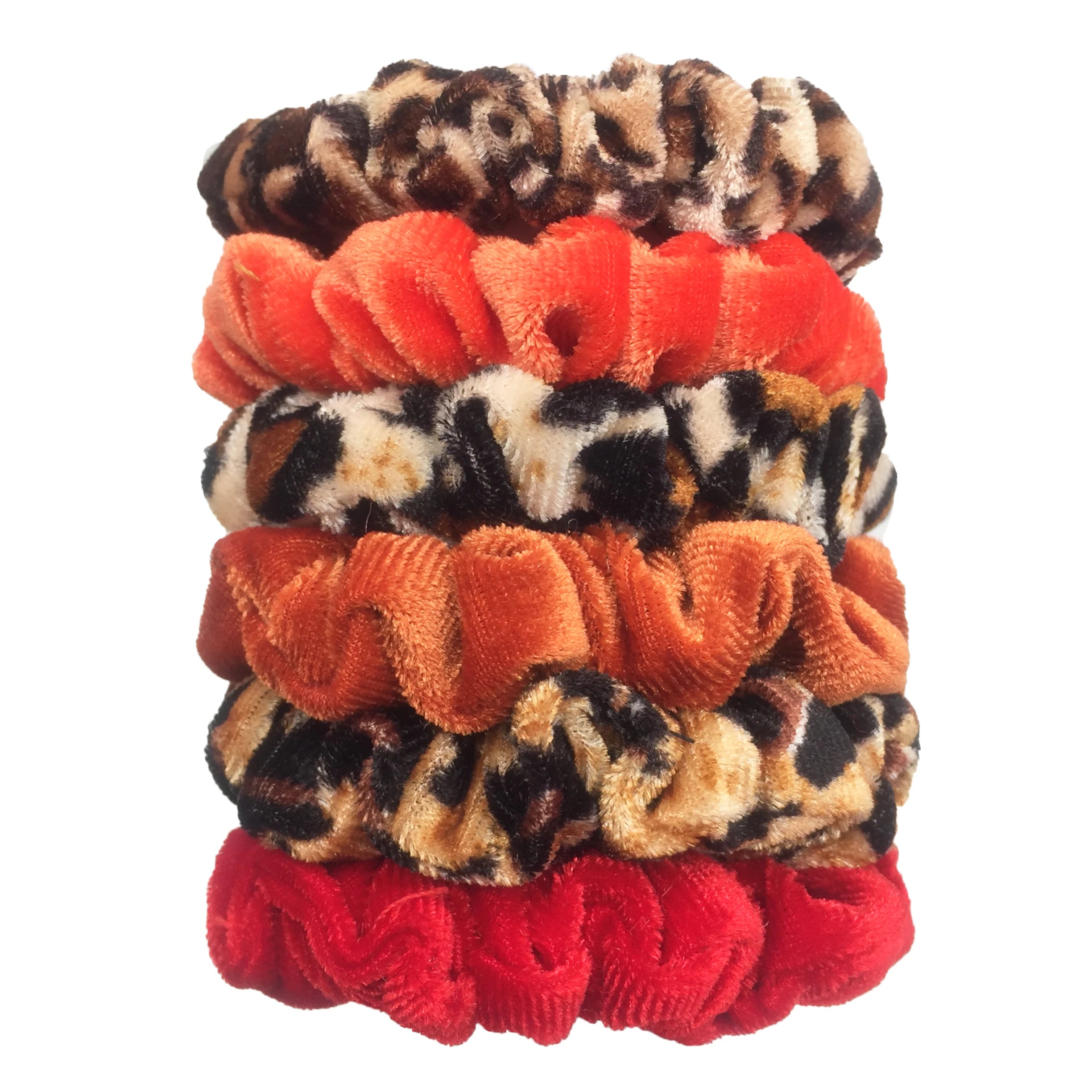24/50/6pcs Scrunchies Women Velvet accessoires for boutique Cute Leopard High Quality Elastic Headwear Ponytail Hair Tie