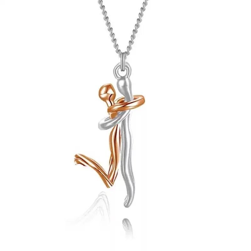 2025 Two-Tones Hug Necklace Detachable Mother And Child Pendant DIY Love Jewelry for Family Special Occasions