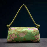 Fashion Shoulder Bag Women Handbag Luxury Embroidered Silk Bag Female Purse Small Cute Cosplay Cheongsam Flower Satin Tote Bag