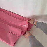 High Waist Autumn Drawstring Zipper Sweatpants Solid Color Casual High Street Hip-Hop Rap Y2K Style Trousers
