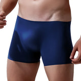 Men's 3D ice silk inner pants with seamless and ultra-thin design for the crotch, flat-leg style, breathable summer shorts