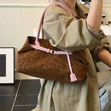 Leopard PU Leather Shoulder Bags for Women 2026 Luxury Designer Brand Trend Tote Bag Females Short Handle Handbags and Purses