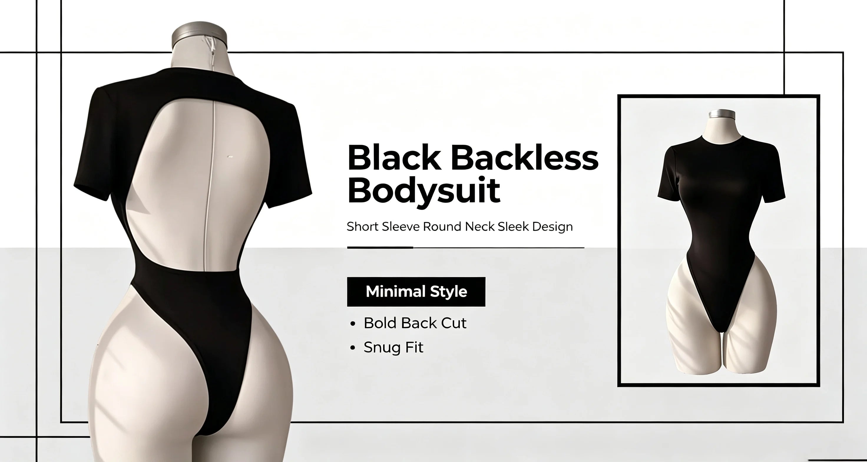 Women's High-Quality Backless Bodysuit Basic Solid Color Comfortable Fit Underwear