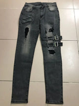 2023 Plus Size Straight Jeans Man Pants Spring Summer Boyfriend Jeans Streetwear Skinny Zips 3 Colors Cacual Long Denim Trousers