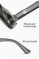 Minimalist Oval Cat-eye Glasses Women's Fashion Outdoor Folding Sunglasses Sun Shading UV Sunscreen Glasses Stylish Accessory