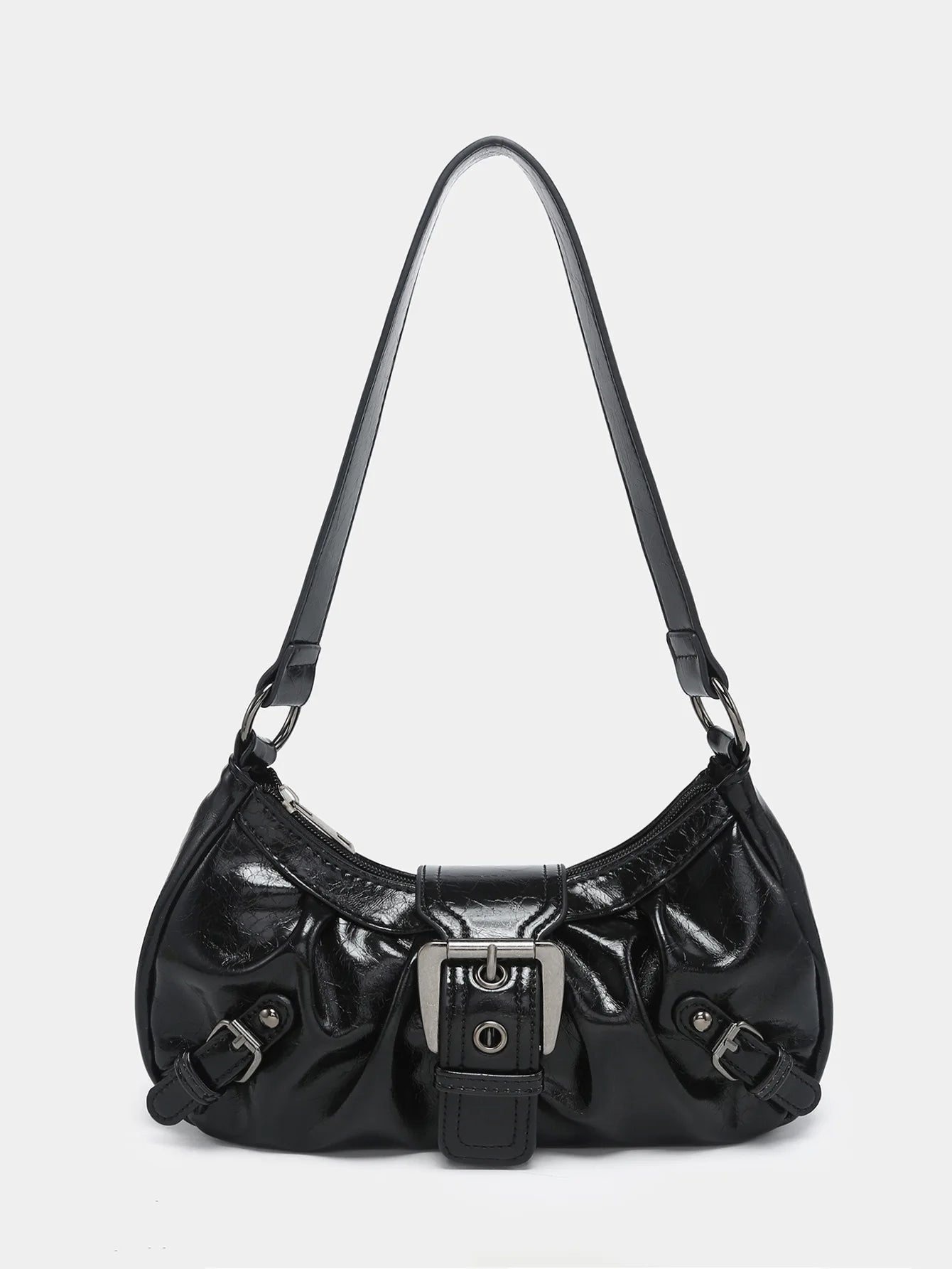 2024 spring hot selling Maillard style retro style small bag spicy girl Y2K wasteland style vintage leather shoulder armpit bag
