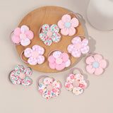 10Pcs/Set New Baby Girl Cute Colorful Flower Hair Bands Ponytail Holder Chilren Soft Scrunchies Rubber Kids Hair Accessories