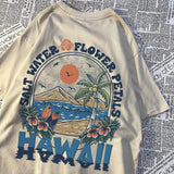 Salt Water Flower Petals Hawaii Tshirts Men Women Casual Sweat T Shirts Casual Cotton Tee Clothes Hip Hop Oversize Tops Couple