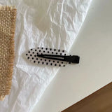4Pcs Black White Polka Dot Acrylic Hair Clips Secure Hold Suitable for Daily Wear Bb Hairclip Party Outfits Hair Accessories