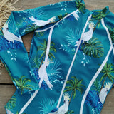 2026 Surfing Sport Swimsuit Long Sleeves Women One Piece Swimsuit  Swimwear Solid Monokini Bathing Suit Tropical Bodysuit Female