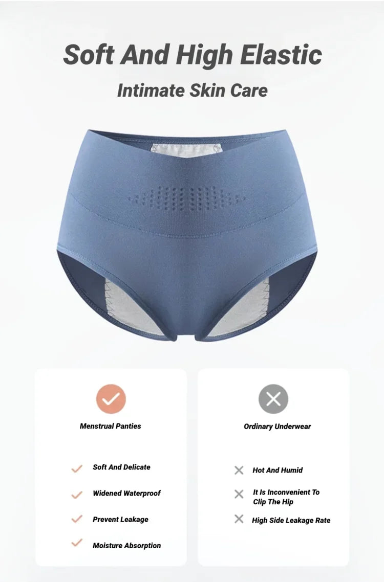 Menstrual Panties For Women Comfortable Physiological Underwear Absorbency Leak Proof Briefs Cotton Lingerie Period Underpants