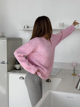 Hirsionsan Basic O Neck Basic Sleeve Sweater Women 2025 Oversized Short Knitted Wool Pullover Female Casual Thick Warm Soft Tops