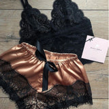Pajama Sets Sexy Pajamas for Women 2 Pieces Top Shorts Set Sleepwear Clothes Lace Pajamas Underwear Lingerie