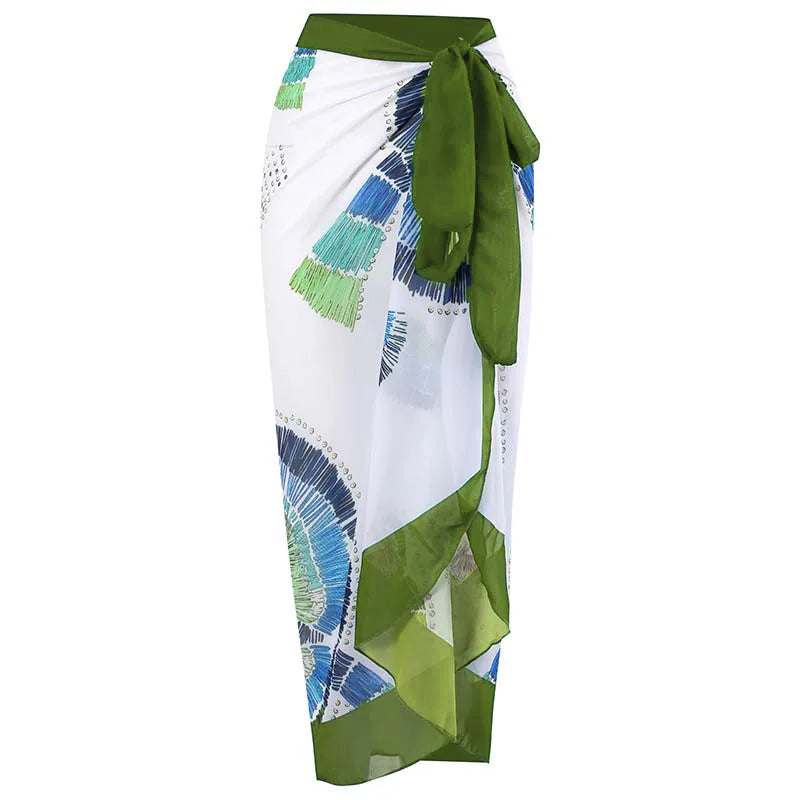 2026 New Sexy Print Retro Swimwear Beach Dress Cover Up Long Skirts Skirt Party Outfits Swimsuit Beachwear