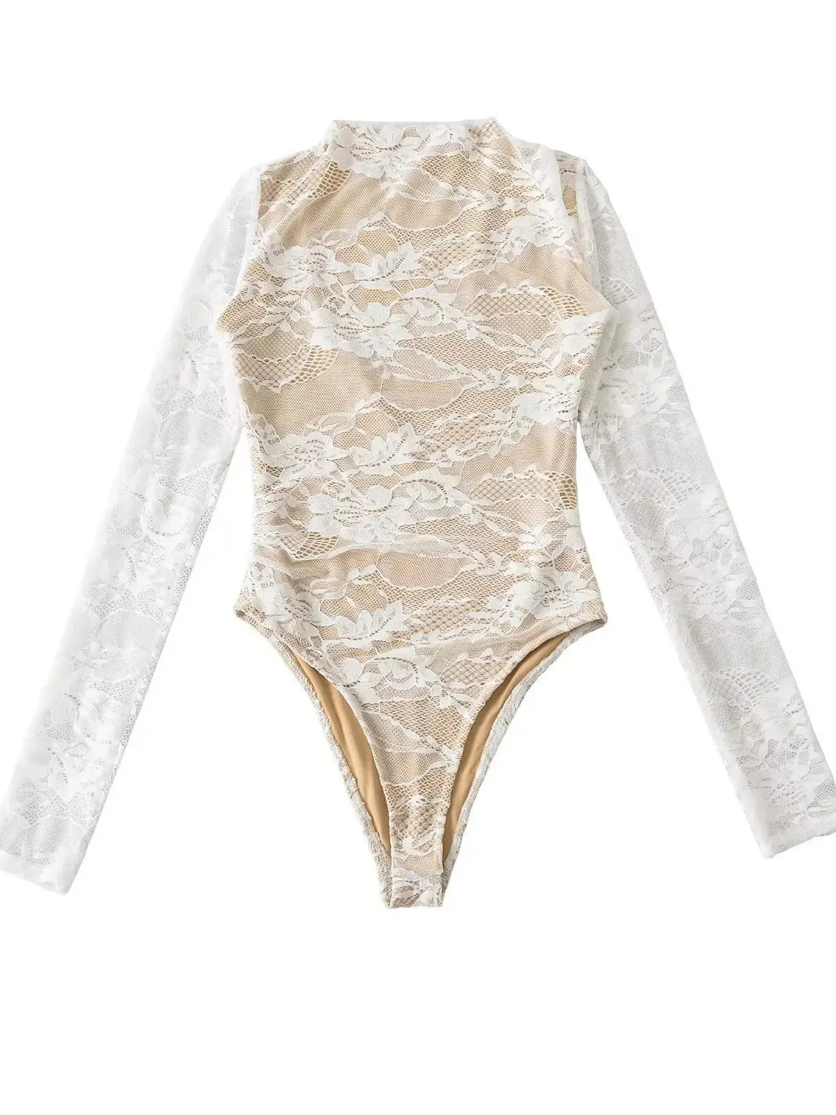2025 Women's Summer Elegant Beige Black Sleeveless Lace Bodysuits Lady Luxury High Quality Street Bodycon Rompers Jumpsuits Tops