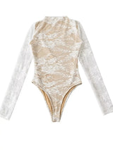 2025 Women's Summer Elegant Beige Black Sleeveless Lace Bodysuits Lady Luxury High Quality Street Bodycon Rompers Jumpsuits Tops