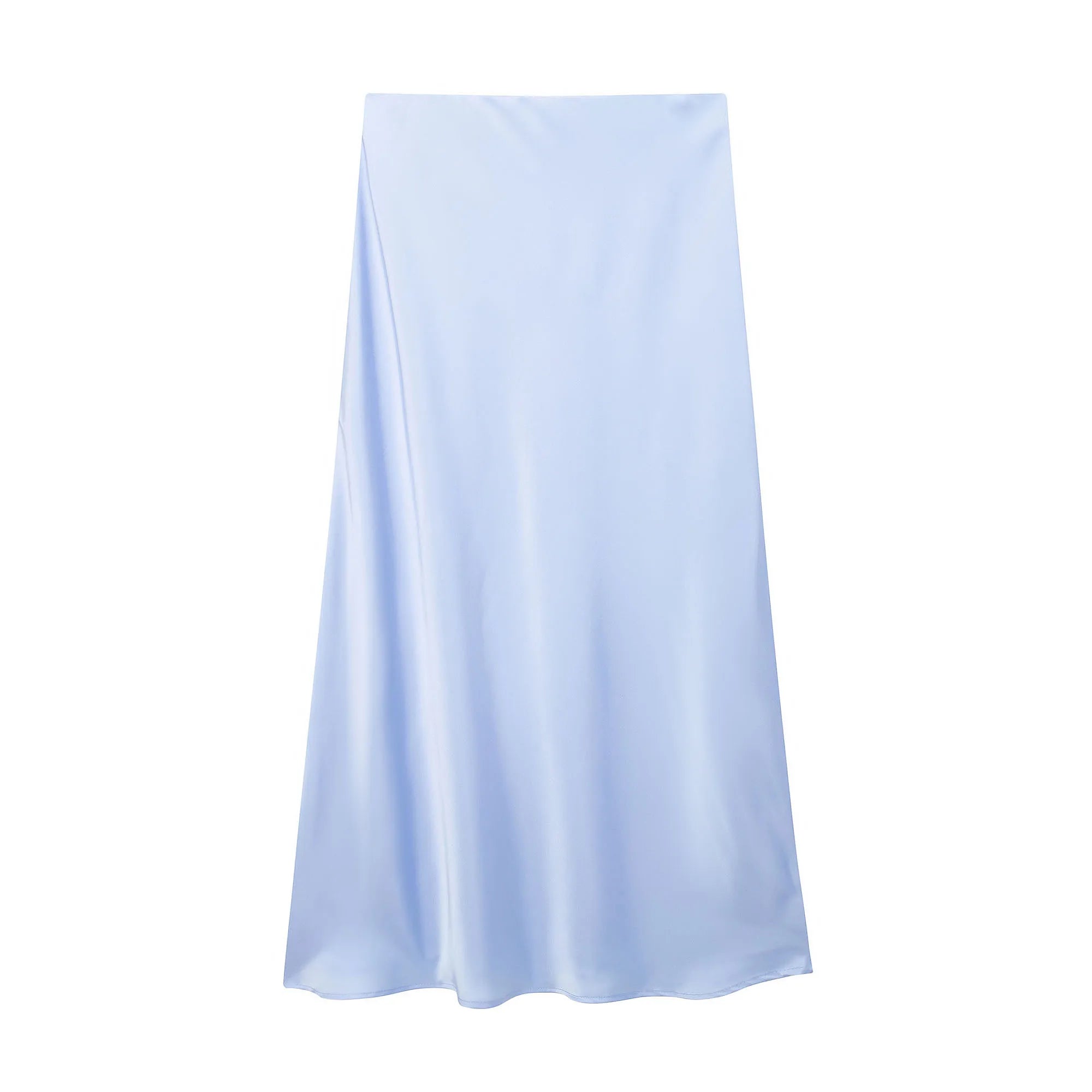 Willshela 2024 Black Satin Skirt Woman High Waist Elegant Long Skirts For Women Fashion Summer Midi Skirt Office Women's Skirts