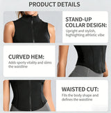 Zip Up Training Vest, Sleeveless Quick Dry Top for Gym, Running & Yoga, Casual Outer Wear