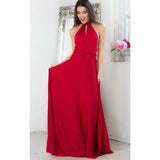 Fashion Multi-worn V-neck Vestidos De Fiesta Women Long Dress Sexy Strapped Lady Summer Maxi Dress