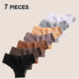 7PCS/Set Women Sexy Lace Panties Cotton Seamless Brazilian Panties Female Sexy Low Rise Soft Underwear G-String Lingerie S-XL