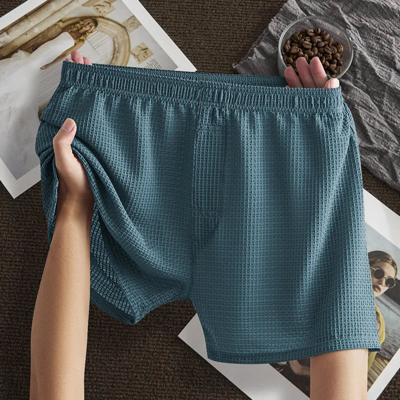 Mens Aro Pants Ice Silk Cool-Feeling Loose Breathable Boxer Briefs Men Seamless Boxer Shorts Male Underwear Man Pajama Pants