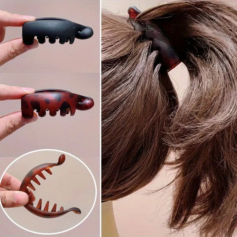 4 pcs Banana Clips, Small Size, Vertical Clips for Women, Elegant High Ponytail Hairpins, Twist Clips, Simple Hair Accessories