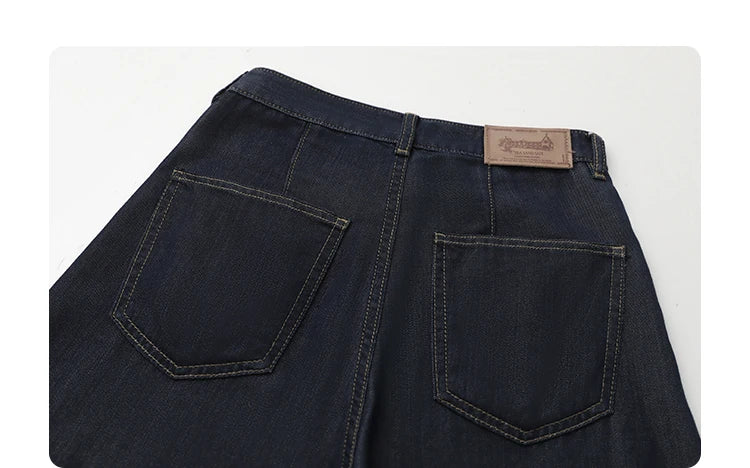 CHIC VEN Women's Jeans Loose Casual New High Waist Split Female Wide Leg Denim Pants  Spring Autumn 2025