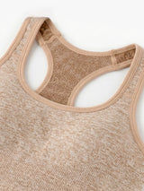 Women's Seamless Sports Bra Set, 3 Colors Racerback Workout Yoga Top with Back Cutout, Breathable Gym Fitness Crop Top