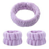 Face Wash Wristband Set Women's Headband Wristbands Absorbent Waterproof Wristbands Makeup Face Wash Hair Bands