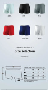 Men's 3D Molded Ice Silk Seamless Boxer Briefs, Extended Thin Sports Underwear for Summer