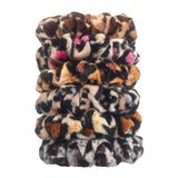24/50/6pcs Scrunchies Women Velvet accessoires for boutique Cute Leopard High Quality Elastic Headwear Ponytail Hair Tie
