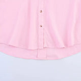 MUJER Striped Women's Shirt White Loose Casual Shirts for Women Summer Button up Shirts and Blouses Woman Wide Sleeve Ladies Top