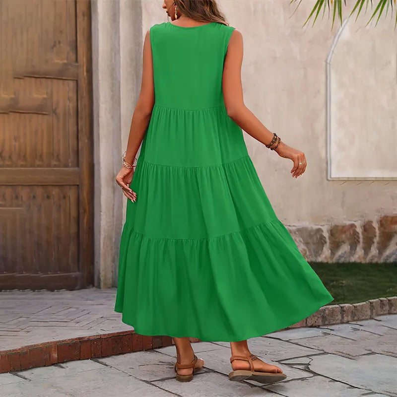2024 Women Dress Summer Casual Brand Dresses Elegant Yellow Black Dress Femme