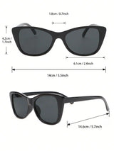 3 PCS Unisex Plastic Cat-eye Shape Fashion Sunglasses For Street Photography And Vacation Trips