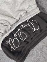 European and American Embroidered Street Couple Double Head Double Waist Pants Personalized Printed Pattern Pants