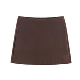 TFMLN New Spring Women Solid Skort Fashion Causal Side Zipper Mini Shorts Skirts Vintage High Waist Streetwear Shorts Skirts