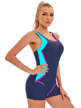 2023 Patchwork Sport One Piece Swimsuit Plus Size Swimwear Women Professional Sport Bathing Suit Surfing Swimsuits Swimming Suit