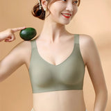 Beautiful Back Large Size Soft Support Push-up Bra For Women, Seamless One-piece, Wire-free, Adjustable Sports Thin Bra Seamless