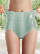 4 pcs High Waisted Tummy Tightening Women's Panties Hip Lifting Girdle Comfortable Cotton Skin-friendly Breathable Skin-friendly