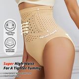 Seamless Restoration Shaper Brief Women Tummy Control Shapewear Hollow Out Fat Burning Slimming High Waist Underwear Panties