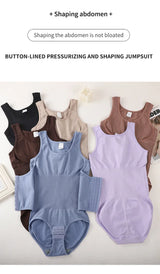 New Bodysuit Shapewear with Zipper Belt Women Tummy Control Fajas Body Shaper Waist Trainer Slimming Cincher Corset Tops