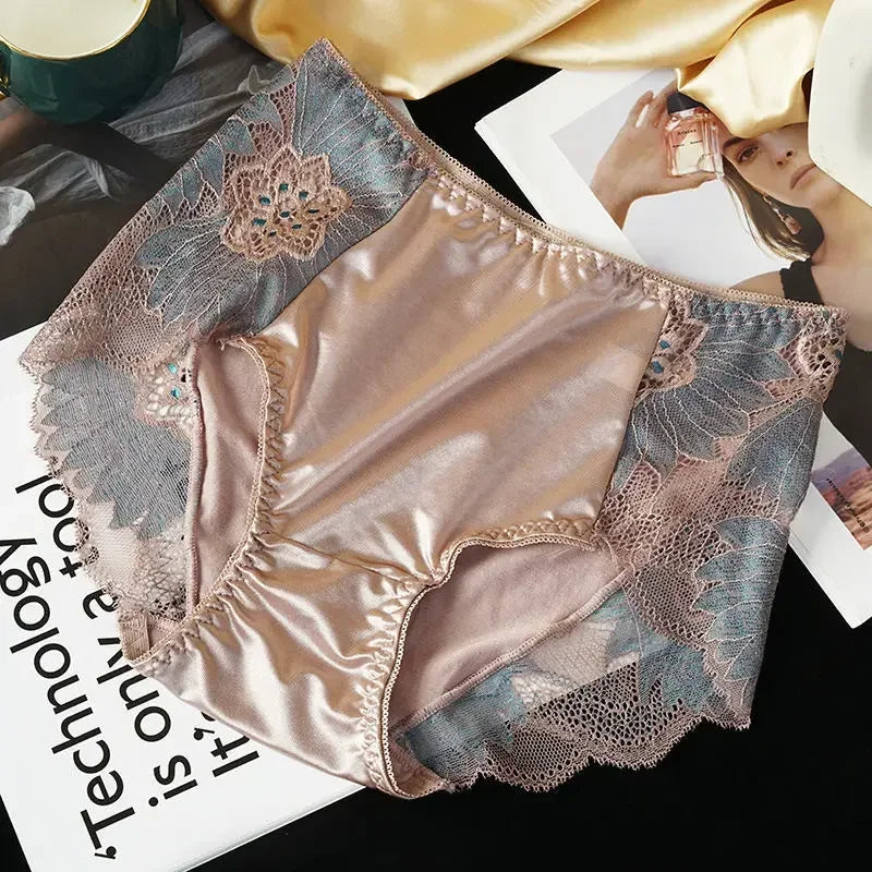 New Sexy Women Underwear High Quality Luxury Lace Ladies Panties Seamless Mid-Rise Female Briefs Lingerie Intimates