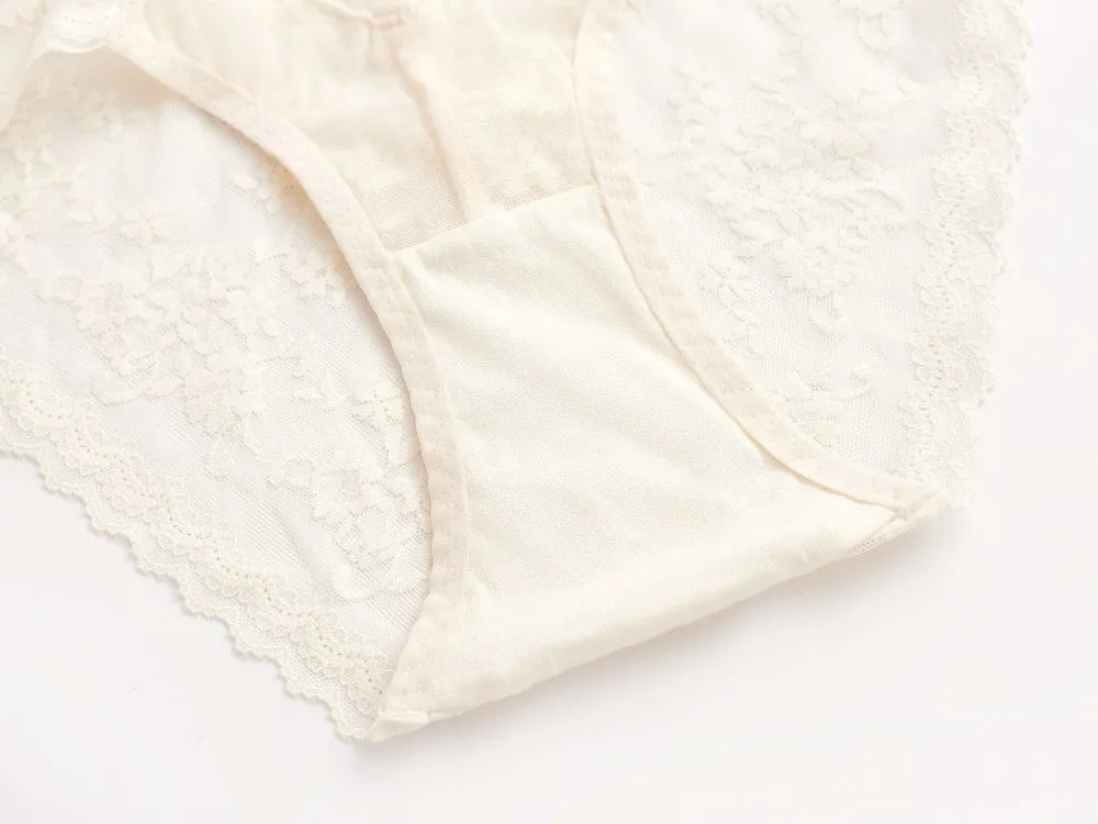 Summer Sexy Lace Embroidery Women Lingerie Set French Thin Cup Push Up Bra Comfort Breathable Underwear Ladies Bra Briefs Set